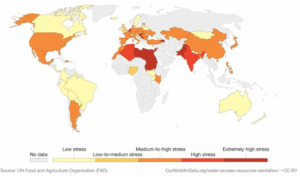 Carte du stress hydrique